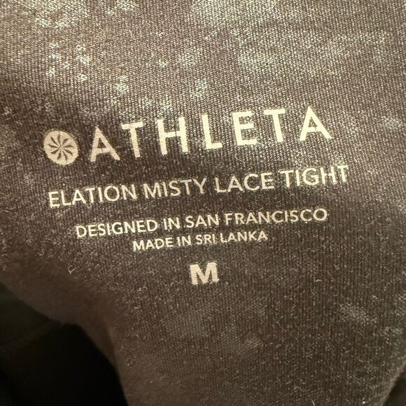 Athleta ELATION MISTY LACE TIGHT Leggings Size M - Picture 6 of 6